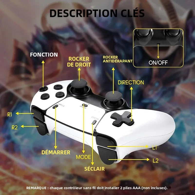 M15 4K TV Game Stick Video Game Console 64G Built-in 30000+ Games Wireless Controller Gamepad Retro Handheld Game Player