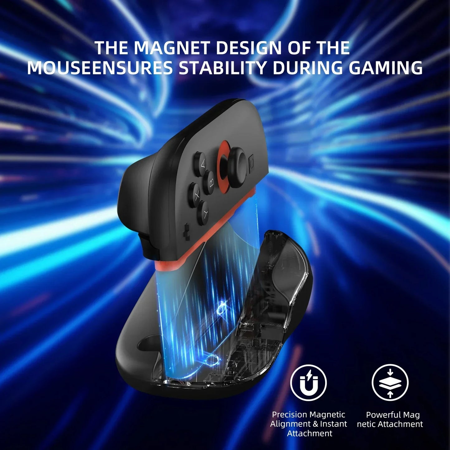 Switch 2 Mouse Switch 2 Left and Right Handle Mouse Switch 2 Small Handle Mini Portable Keyboard and Mouse Base (2-Pack)