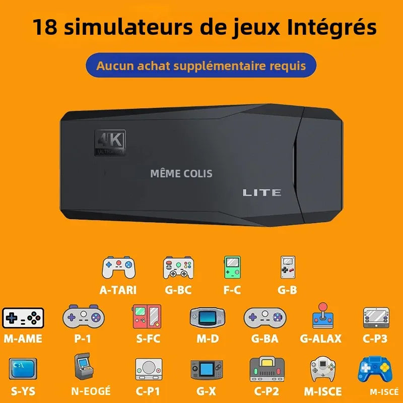 4K TV Game Stick Built-in 20000+ Games Retro Handheld Game Player NEW Video Game Console 64G 2.4G Wireless Controller Gamepad