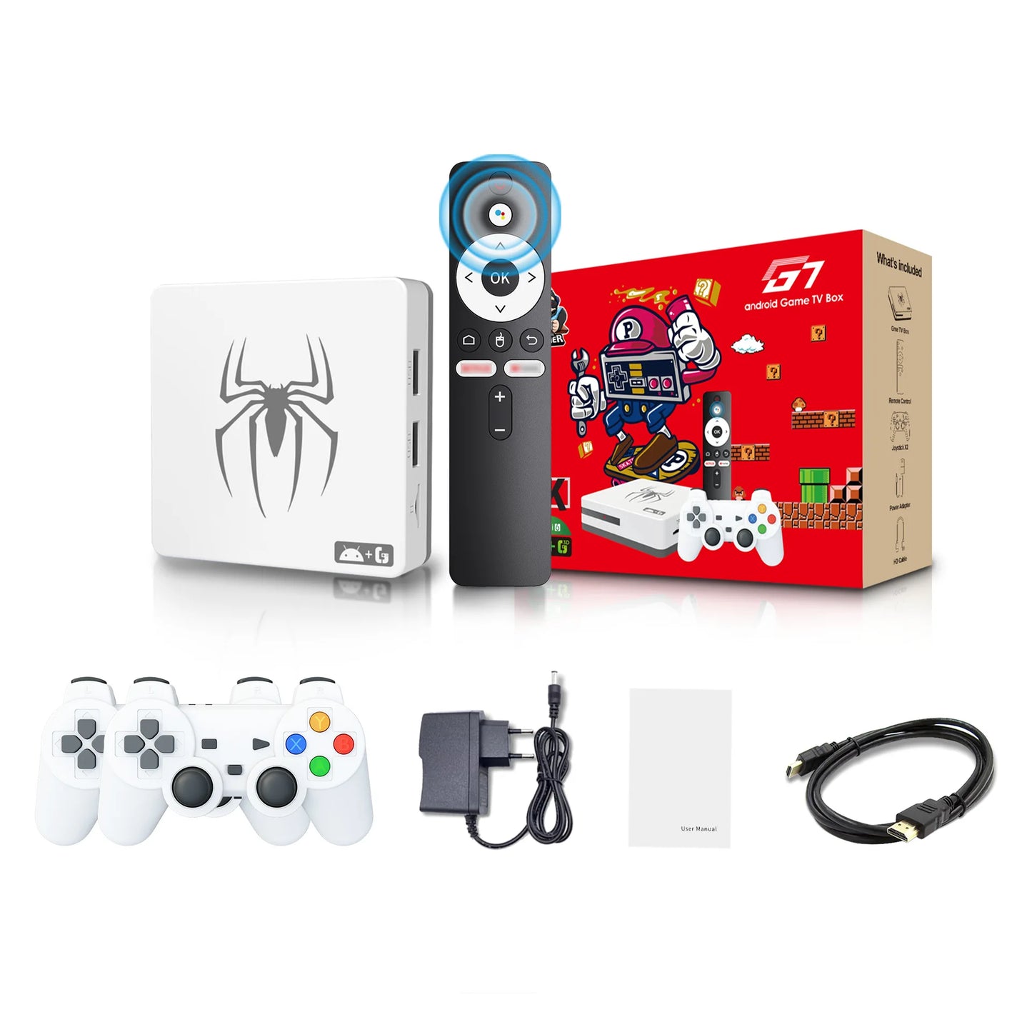 2025 G7 8K 3D video game Consoles 64GB 2.4G Wireless controller android 14 Retro classic game console 25000+ games
