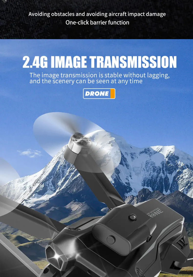 Drone aerial view brushless motor with obstacle avoidance optical flow foldable quadrotor foldable remote control airplane toy