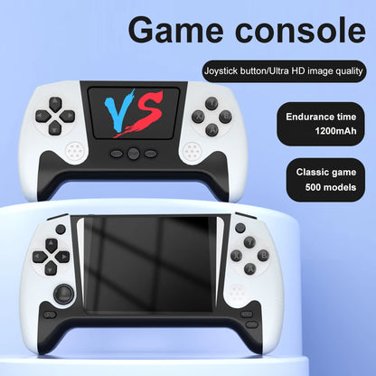 Gaming Console 3.5inch LCD Screen Built-in 500 Games Portable Game Console TV Connect Video Game Console 1200mAh for 2 Players