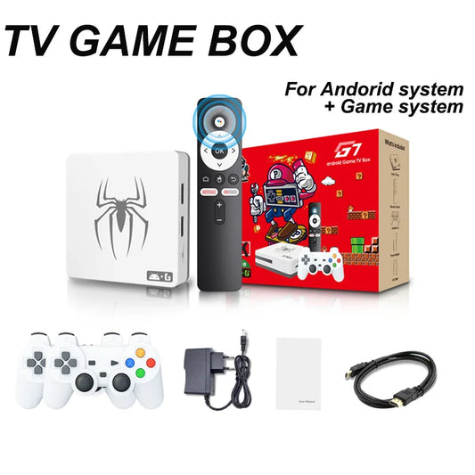 2025 G7 8K 3D video game Consoles 64GB 2.4G Wireless controller android 14 Retro classic game console 25000+ games