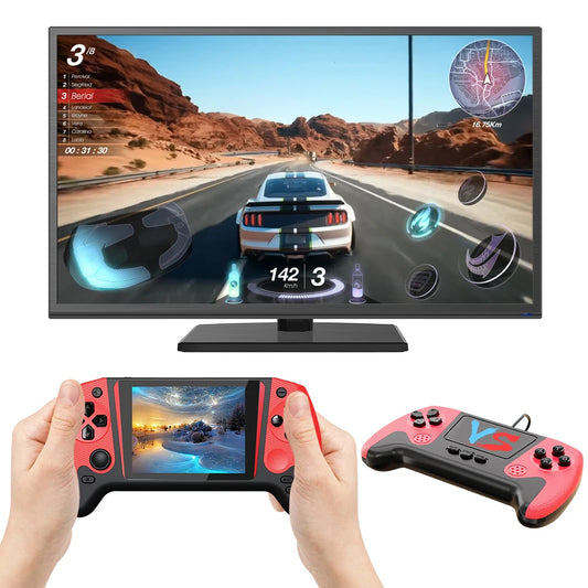 Gaming Console 3.5inch LCD Screen Built-in 500 Games Portable Game Console TV Connect Video Game Console 1200mAh for 2 Players