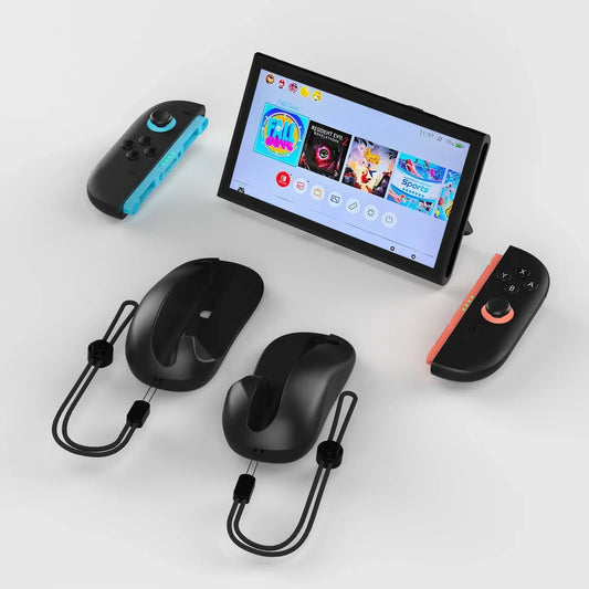 Switch 2 Mouse Switch 2 Left and Right Handle Mouse Switch 2 Small Handle Mini Portable Keyboard and Mouse Base (2-Pack)