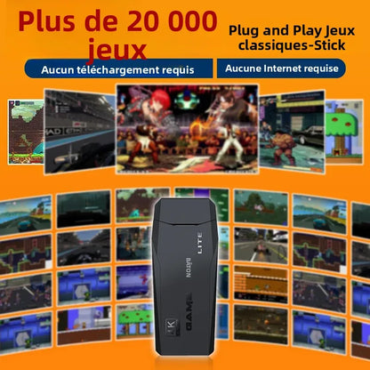 4K TV Game Stick Built-in 20000+ Games Retro Handheld Game Player NEW Video Game Console 64G 2.4G Wireless Controller Gamepad