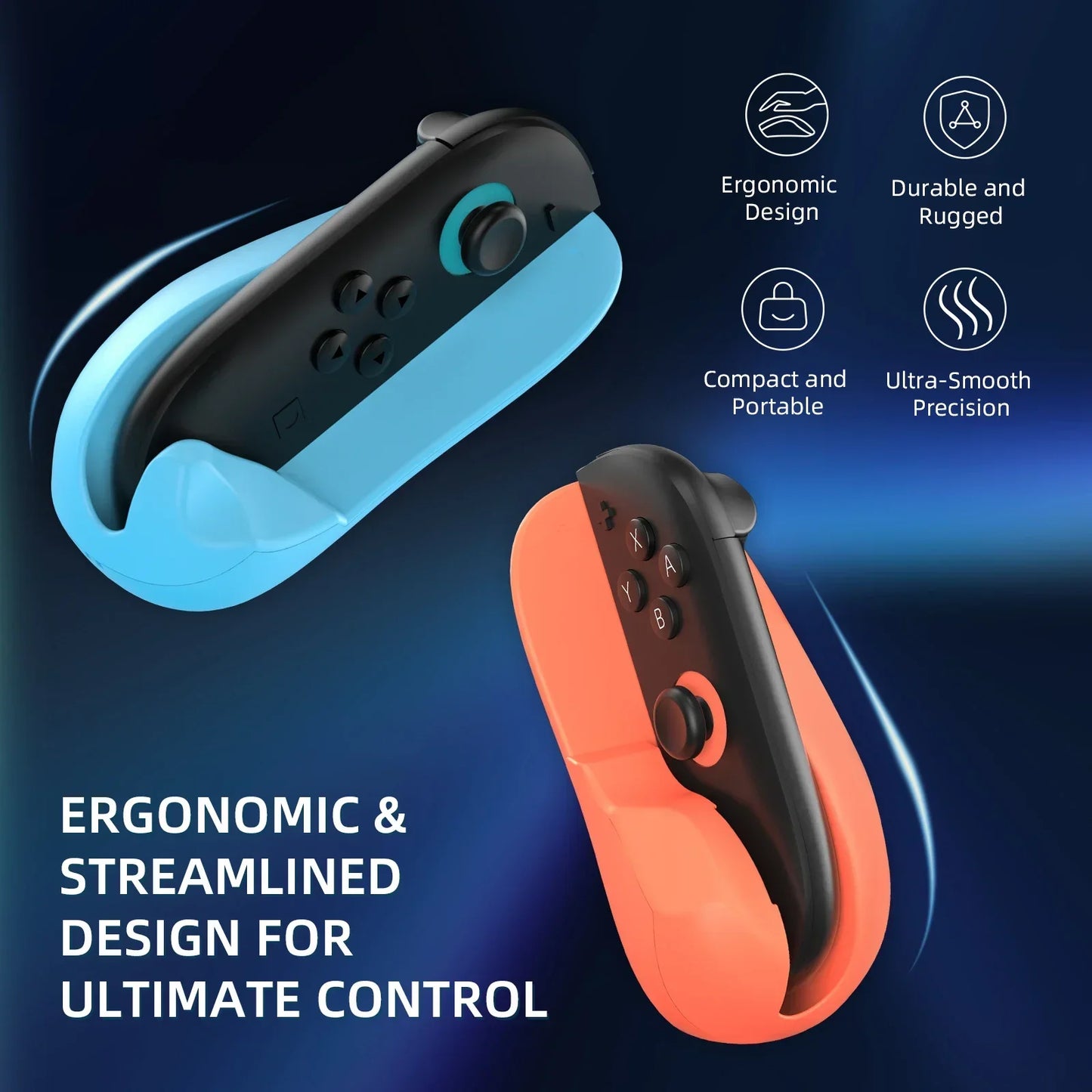 Switch 2 Mouse Switch 2 Left and Right Handle Mouse Switch 2 Small Handle Mini Portable Keyboard and Mouse Base (2-Pack)