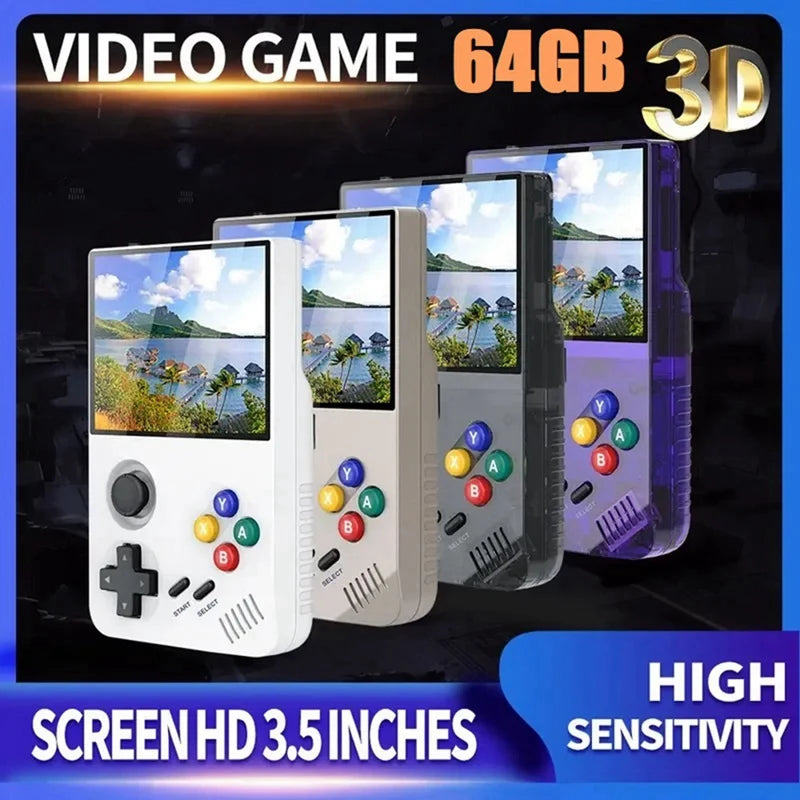 3CGRO-M19 Retro Video Game Console 64G Handheld Classic Nostalgic Arcade Game Console 3D Joystick Up To 25 Simulator For GBA