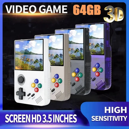 3CGRO-M19 Retro Video Game Console 64G Handheld Classic Nostalgic Arcade Game Console 3D Joystick Up To 25 Simulator For GBA